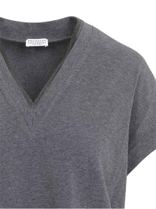 T-shirt con dettaglio Monile BRUNELLO CUCINELLI | M0T18BD222CV563